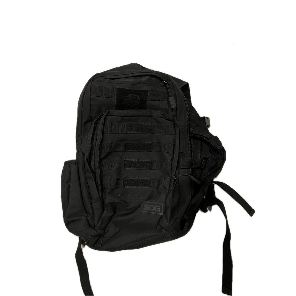 SOG Med Canvas Tactical Black Backpack 25L